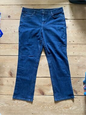 Talbots Women's Dark Blue Straight-Leg Jeans